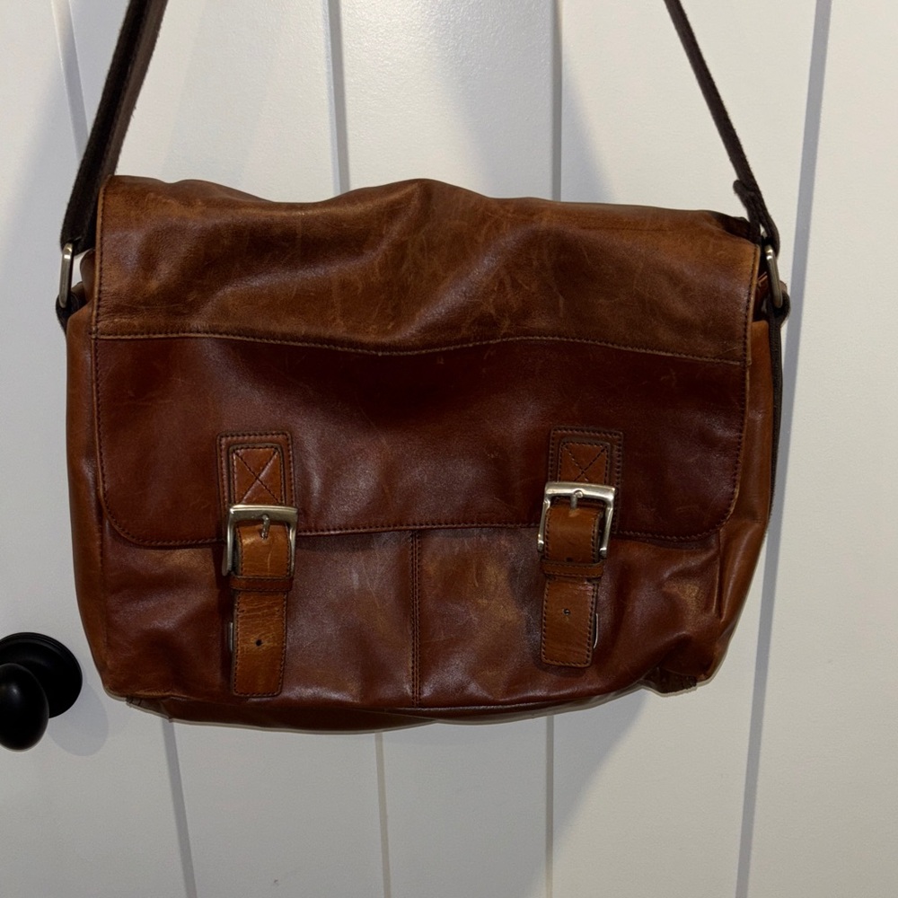 Fossil Leather Messenger Bag